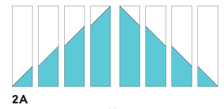 Rearrange the strips 3A Sew the 4 strips together to make one quadrant of - photo 14