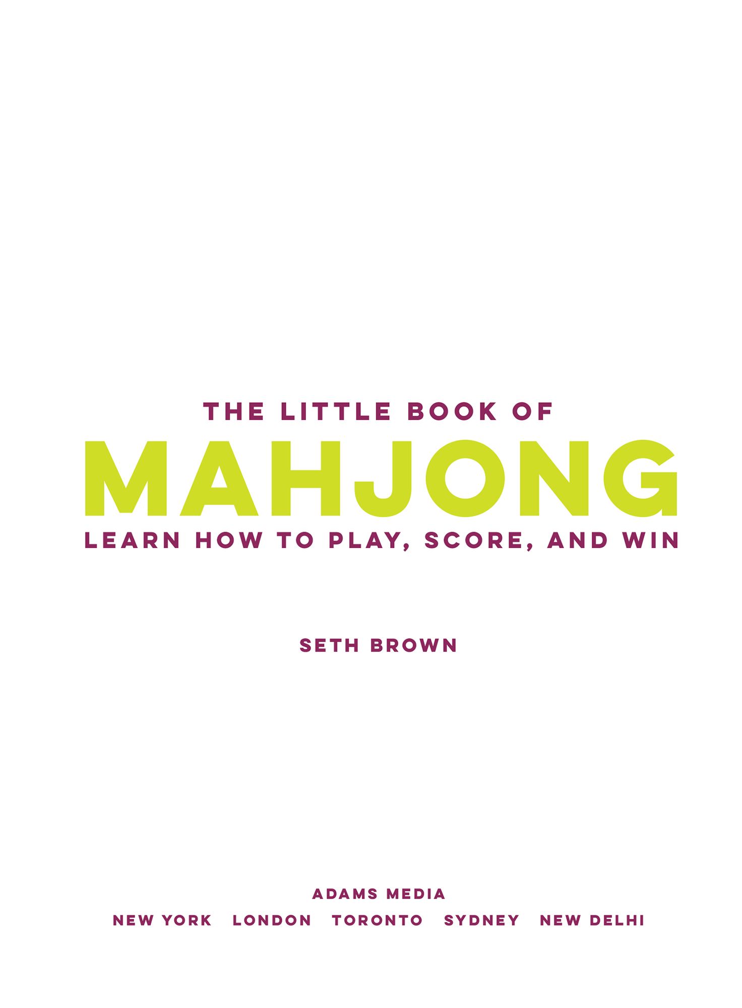 The Little Book of Mahjong Learn How to Play Score and Win - image 2