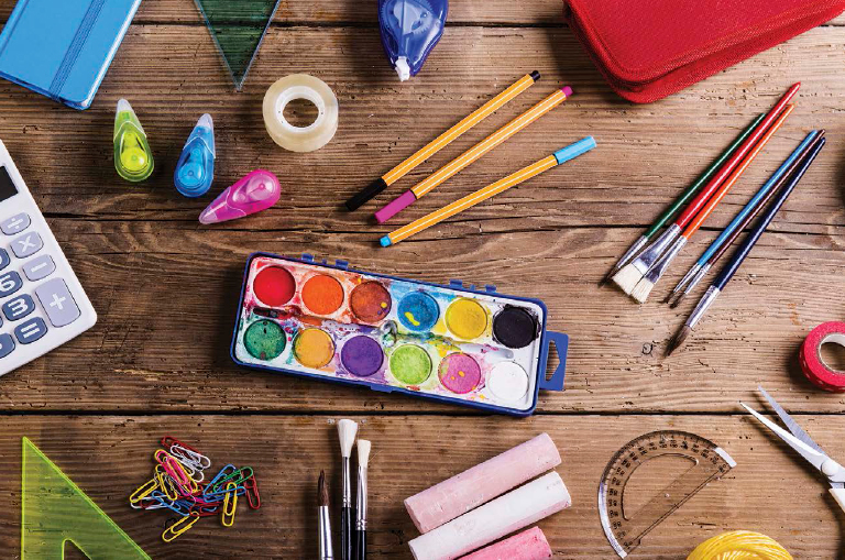 Gathering common art supplies you already have at school or around the home is - photo 3