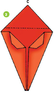 Fold point C forward along the horizontal axis Now lets make the ears Fold - photo 26