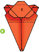 To make the beak you need to fold corner C backward and then forward Fold the - photo 28