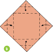 Fold the tips of each corner along the crease pattern you made 4-5 Fold - photo 28