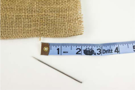 MEASURE TO THE CUT Measure from the edge of the burlap to the point where you - photo 5