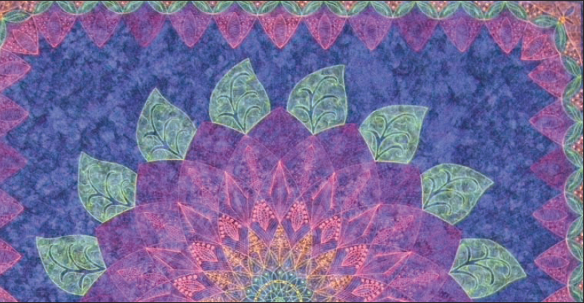 Pat designed and created Zen Dahlia a large whole cloth quilt For a color - photo 3