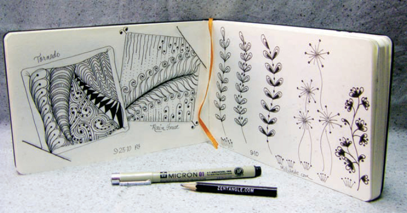 I keep a small sketchbook a pencil and a Sakura Micron Pigma black pen with me - photo 6