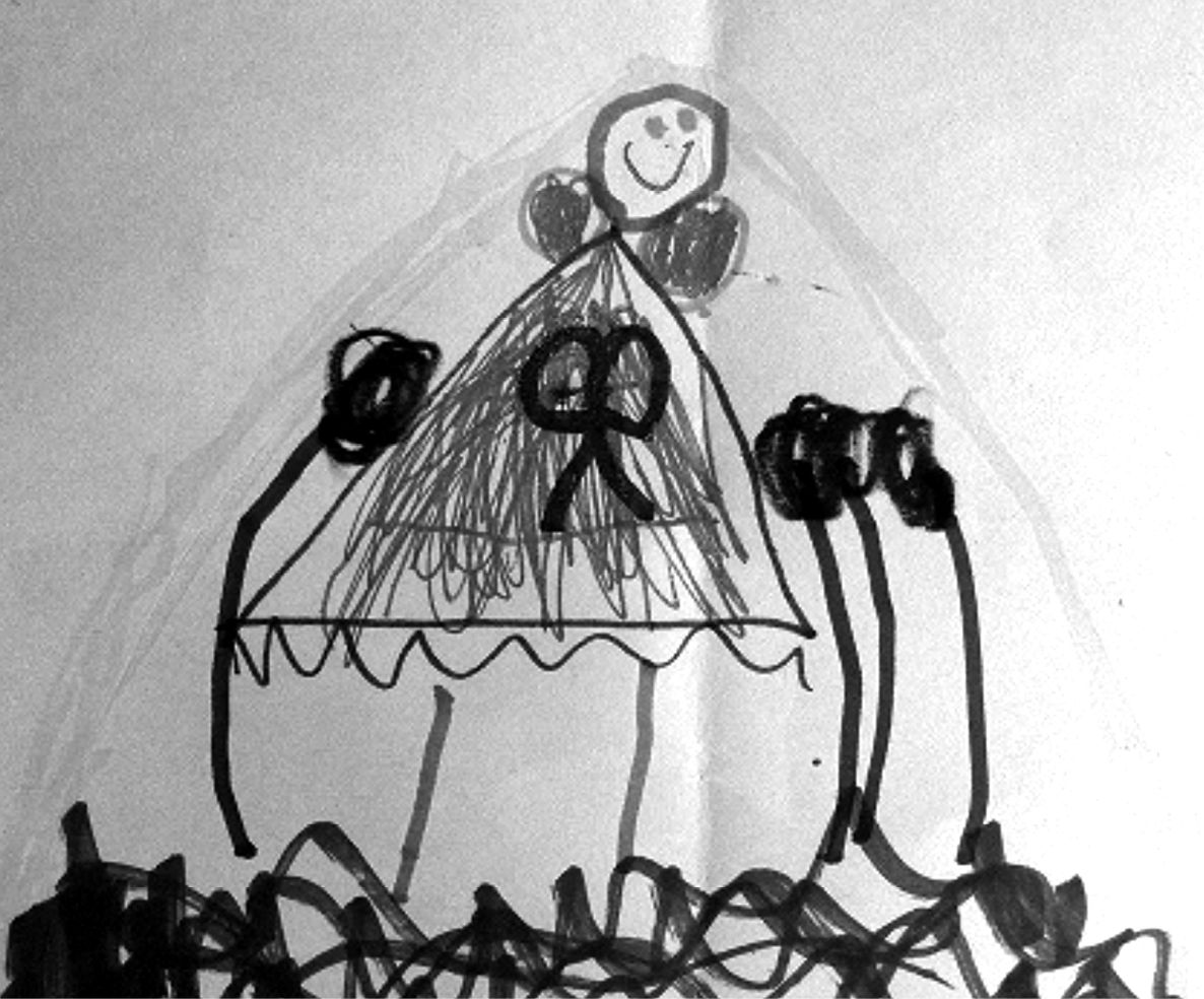 My childs self-portrait age four When the world split wide open it was a - photo 3