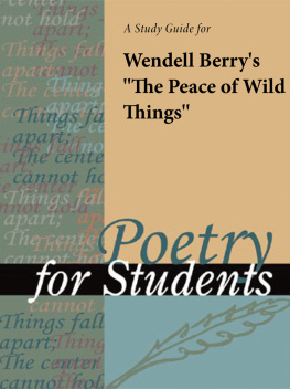 Gale - A Study Guide for Wendell Berrys The Peace of Wild Things