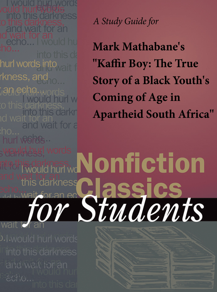 Nonfiction Classics for Students Volume 4 Project Editor David Galens - photo 1