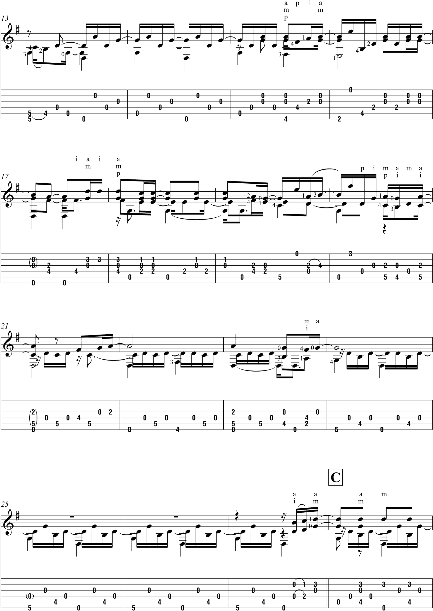 Classical Guitar Music for the Solo Performer 20 Popular Songs Superbly Arranged in Standard Notation and Tab - photo 7