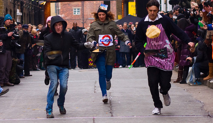 A pancake race The day after Shrove Tuesday is Ash Wednesday For Christians - photo 8