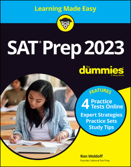 Ron Woldoff SAT Prep 2023 For Dummies with Online Practice