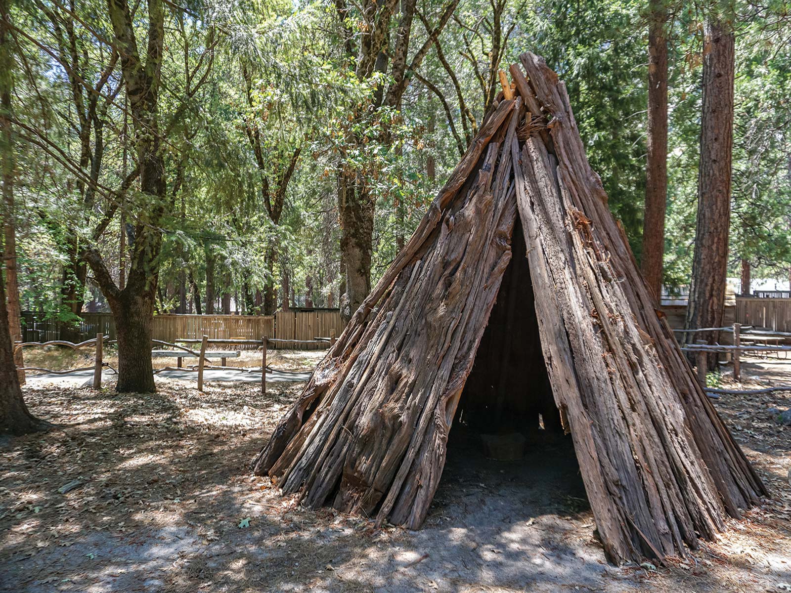 traditional dwelling at Yosemite Museums Miwok Indian Village Moro Rock in - photo 13