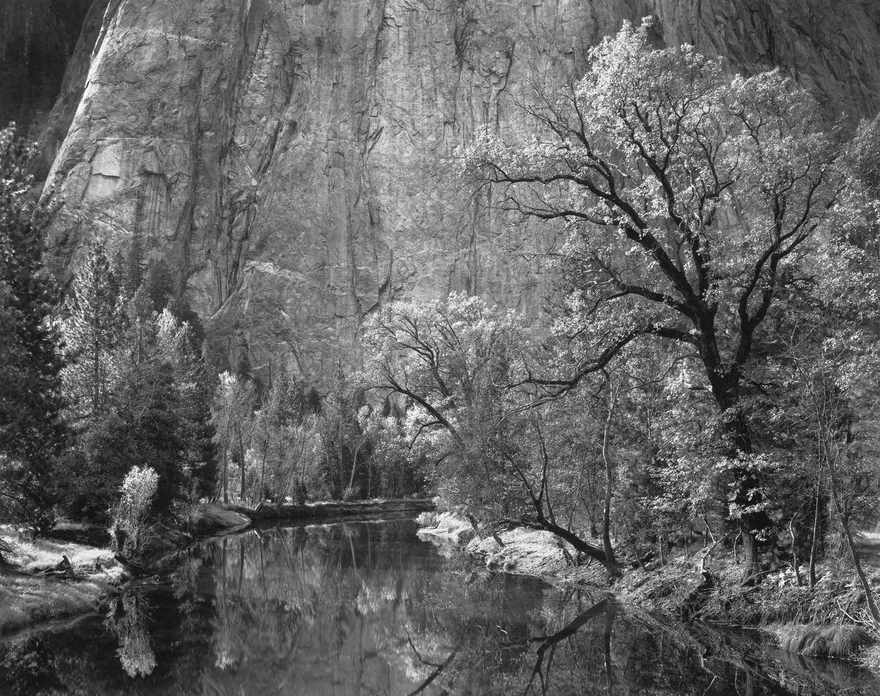 MERCED RIVER CLIFFS OF CATHEDRAL ROCKS AUTUMN 1939 SEP For over - photo 2