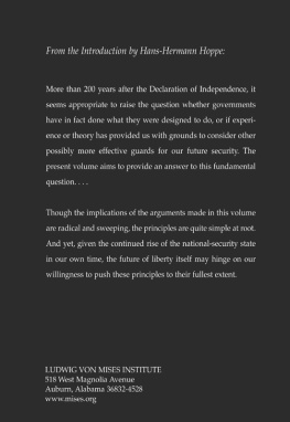 Hans-Hermann Hoppe - The Myth of National Defense: Essays on the Theory and History of Security Production