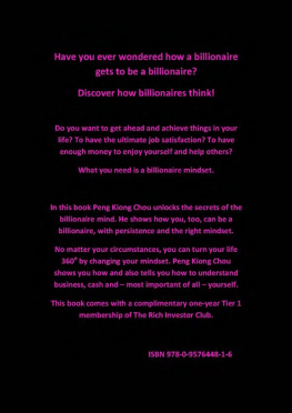 Peng Kiong Chou - The Billionaire Mindset