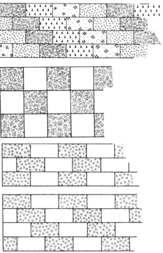 SAMPLE BRICKWORK DESIGNS STRIP PIECING TO CREASE ROMAN STRIPE VARIATIONS - photo 16