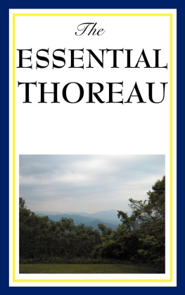 Henry David Thoreau The Essential Thoreau