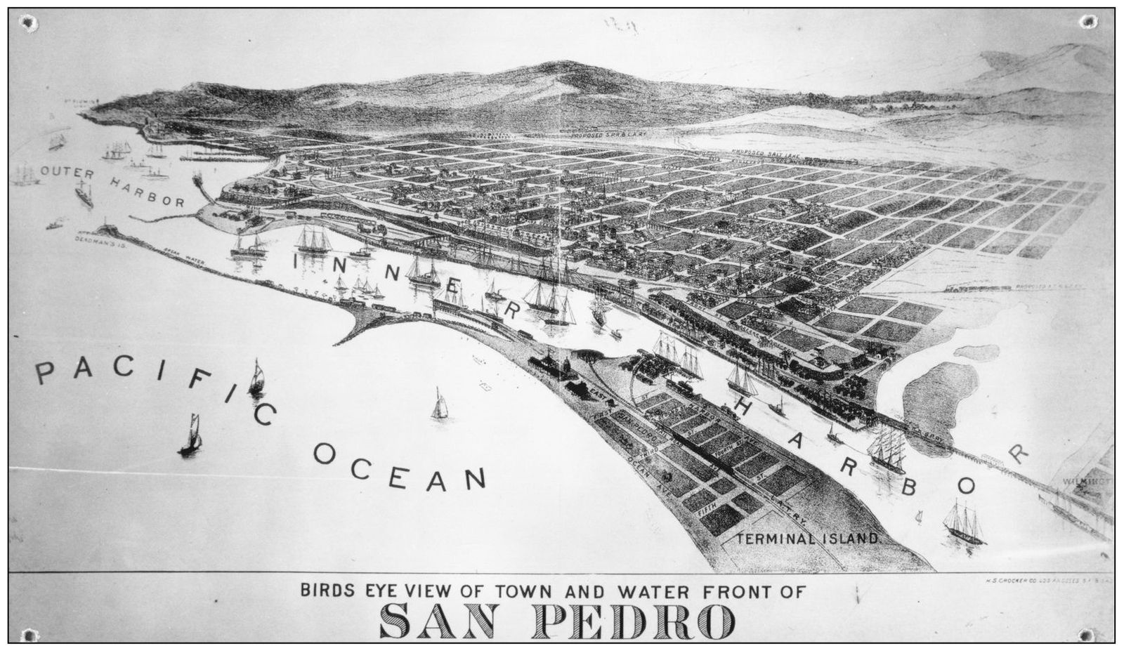 A drawing by the Los Angeles Harbor Department in 1905 shows an active main - photo 12