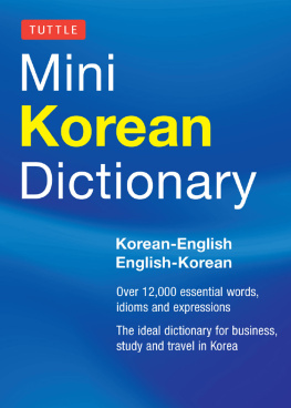 . Tuttle Publishing - Tuttle Mini Korean Dictionary: Korean-English English-Korean