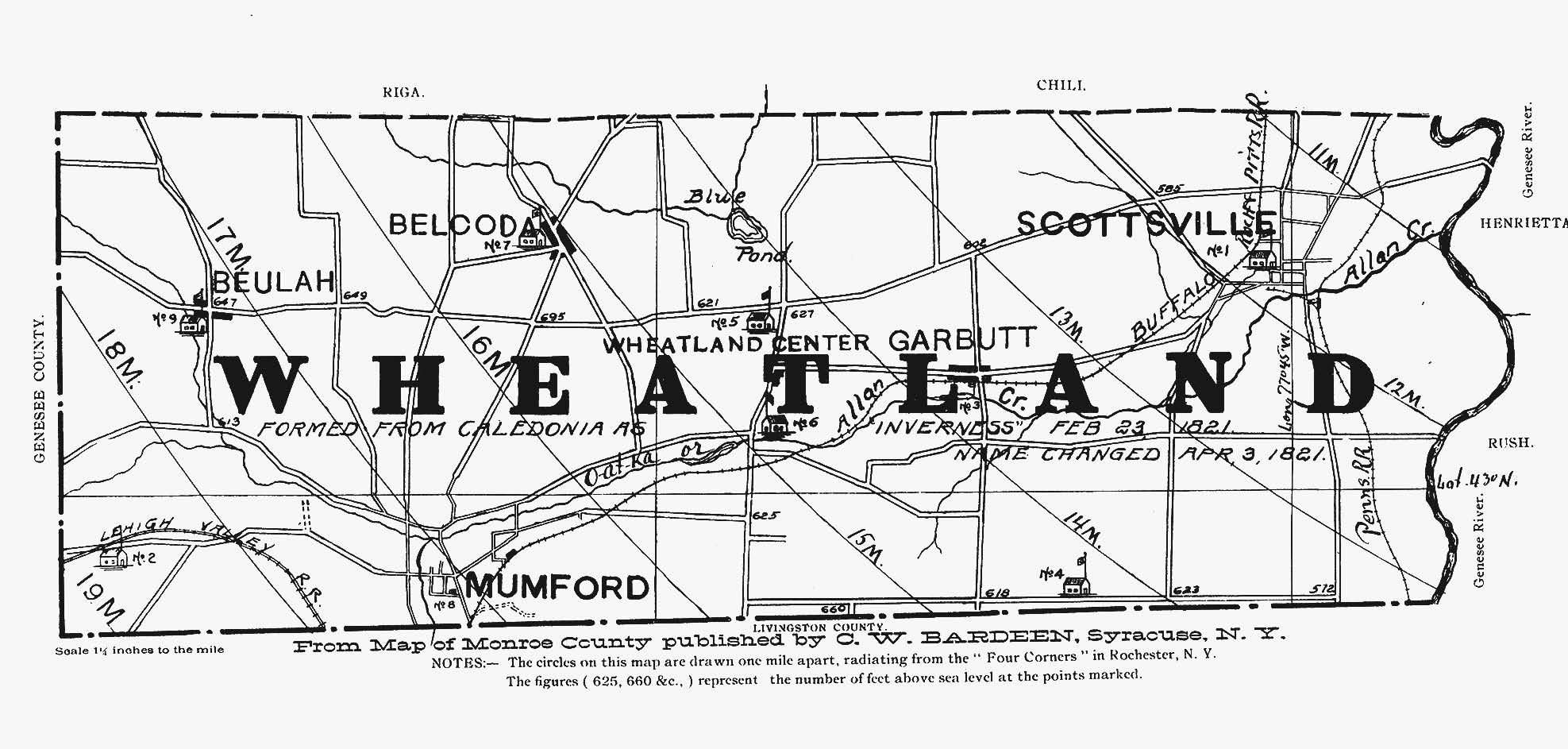 This map of Wheatland was part of a map of Monroe County published by C W - photo 2