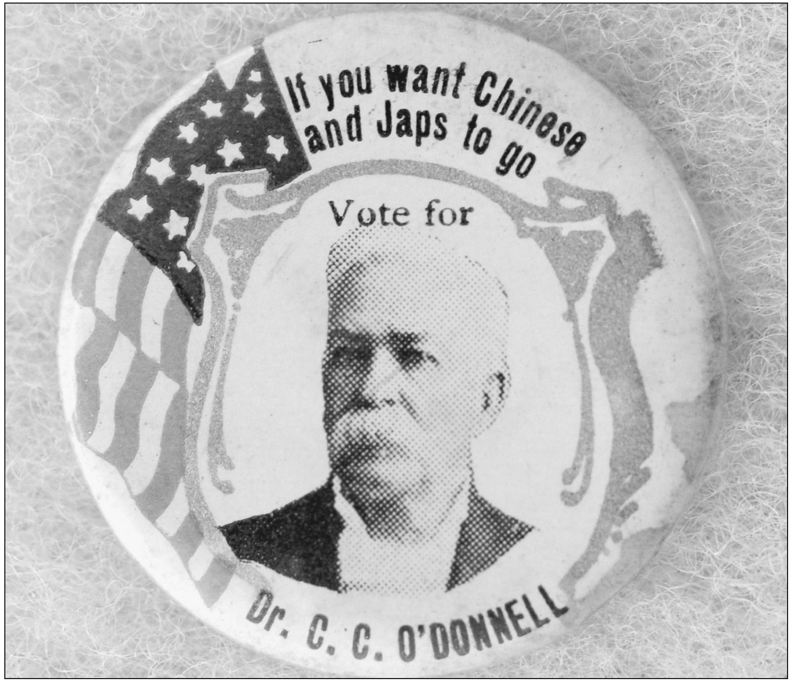 This button was created around 1876 when Dr C C ODonnell ran for mayor in - photo 3