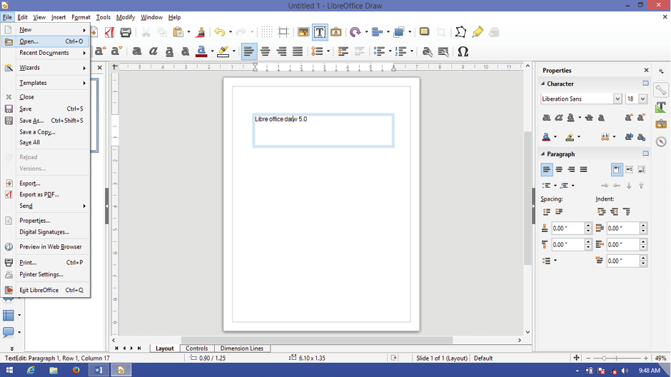 New new option in libre office providing you to create choice of new documents - photo 4