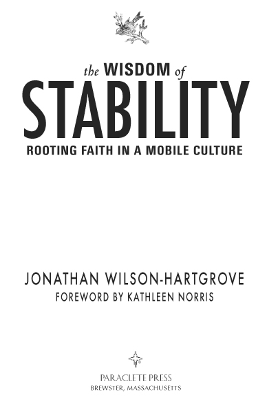 The Wisdom of Stability Rooting Faith in a Mobile Culture 2010 First Printing - photo 2