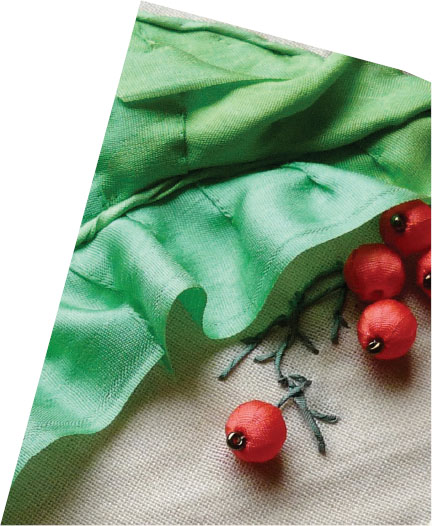 Fig 7 The Red Cherries and Green Plantain Leaves This embroidery is - photo 7