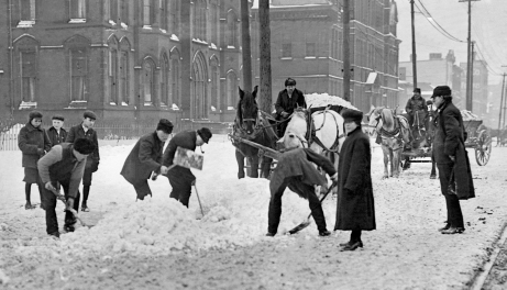 Following a 1910 blizzard Clevelanders helped shovel a sidewalk and road near - photo 3