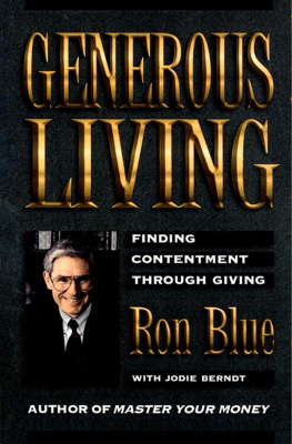 Ron Blue Generous Living: Finding Contentment Through Giving