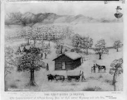 The supposed first house in Denver built by AH Barker near lodges of John - photo 5