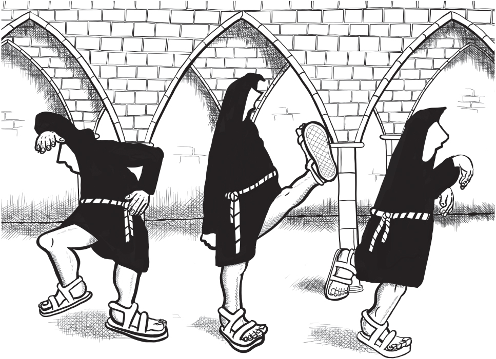 WELCOME TO THE MONASTERY OF SILLY WALKS NEW MONKS ARE CAREFULLY SELECTED - photo 4