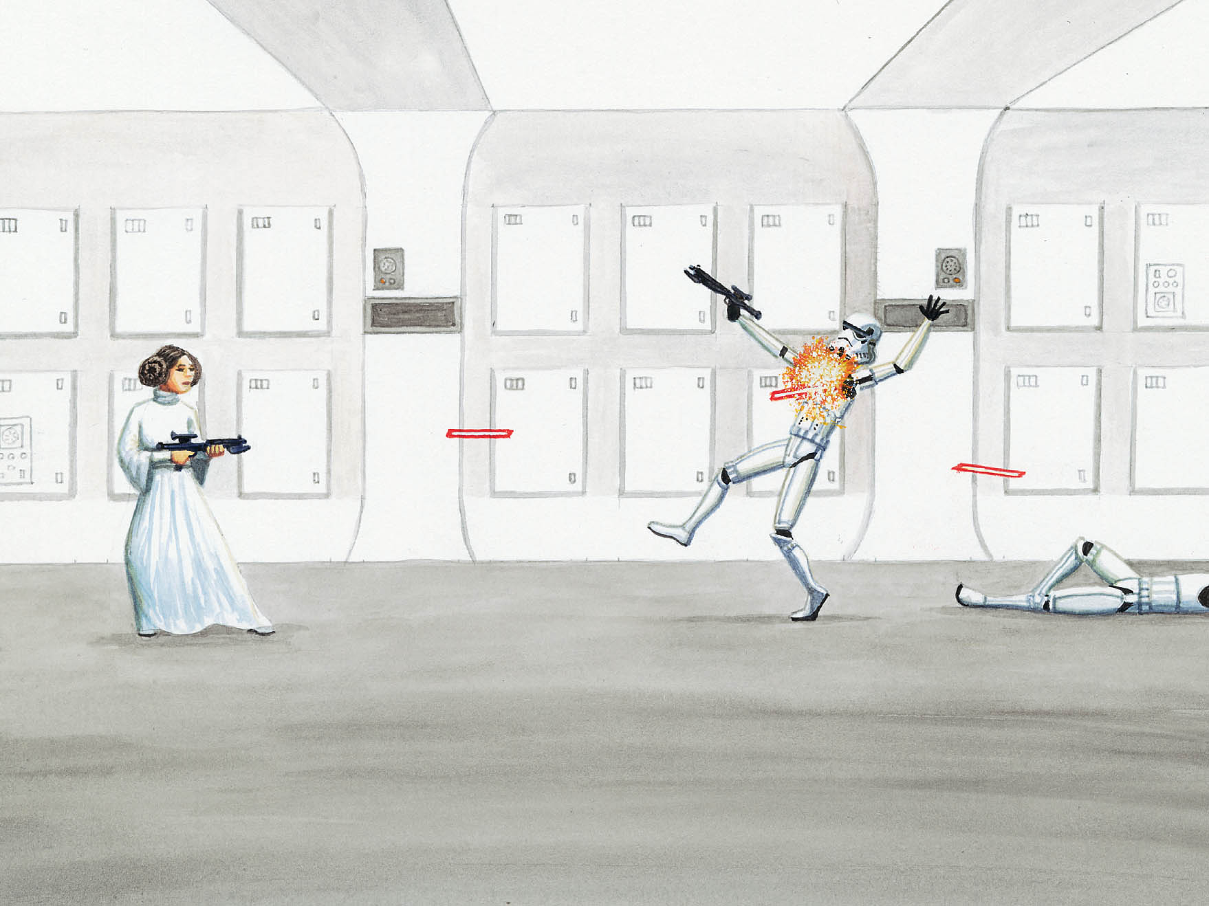 Two stormtroopers underestimate a princess Two stormtroopers fall into the - photo 22