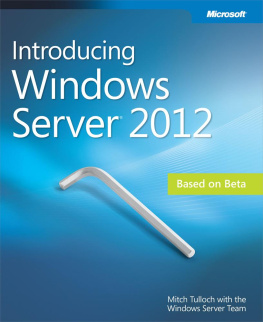 Mitch Tulloch Introducing Windows Server 2012