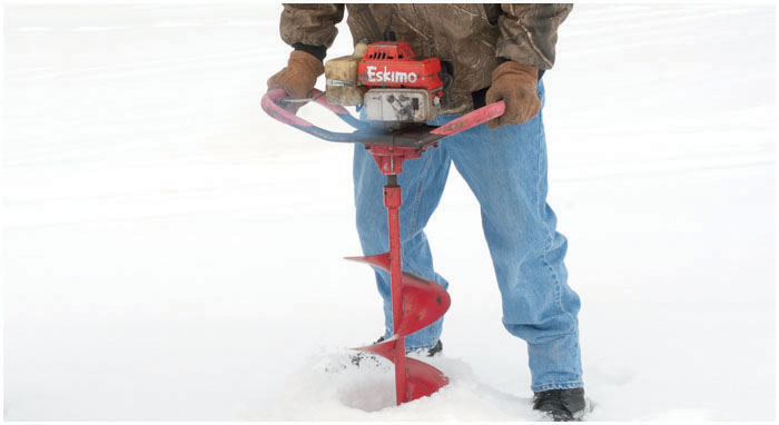 motorized ice auger Ice Augers Ice makes it easy for anglers to walk to the - photo 6