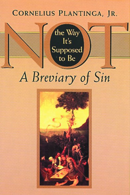 Cornelius Plantinga - Not the Way Its Supposed to Be: A Breviary of Sin