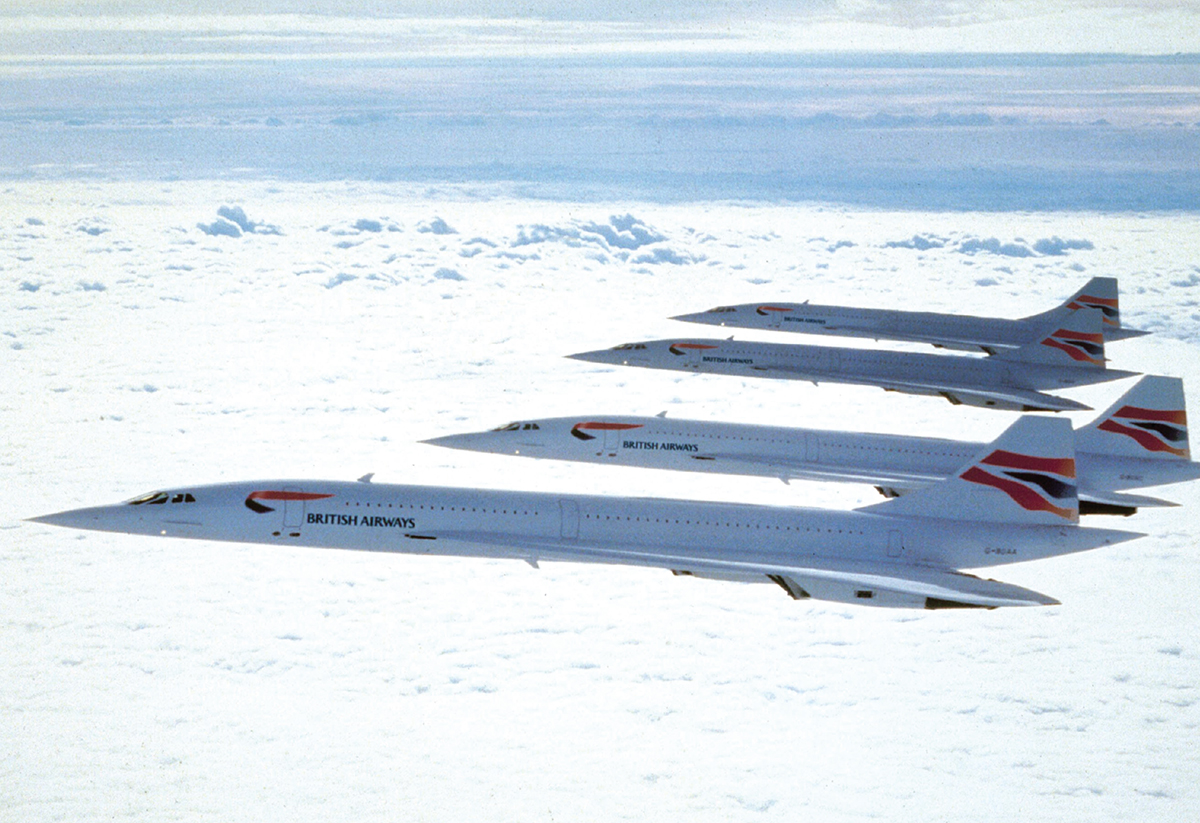 A doctored publicity photo depicting how a formation of four BA Concordes would - photo 4