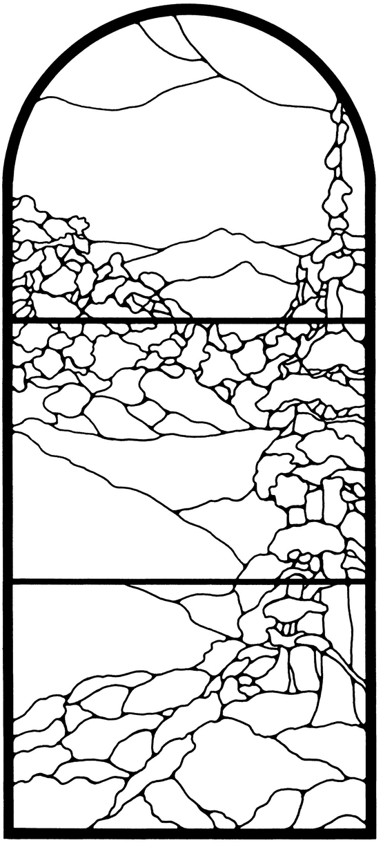 Rest one of five panels depicting the four seasons in Battell Chapel Church - photo 19