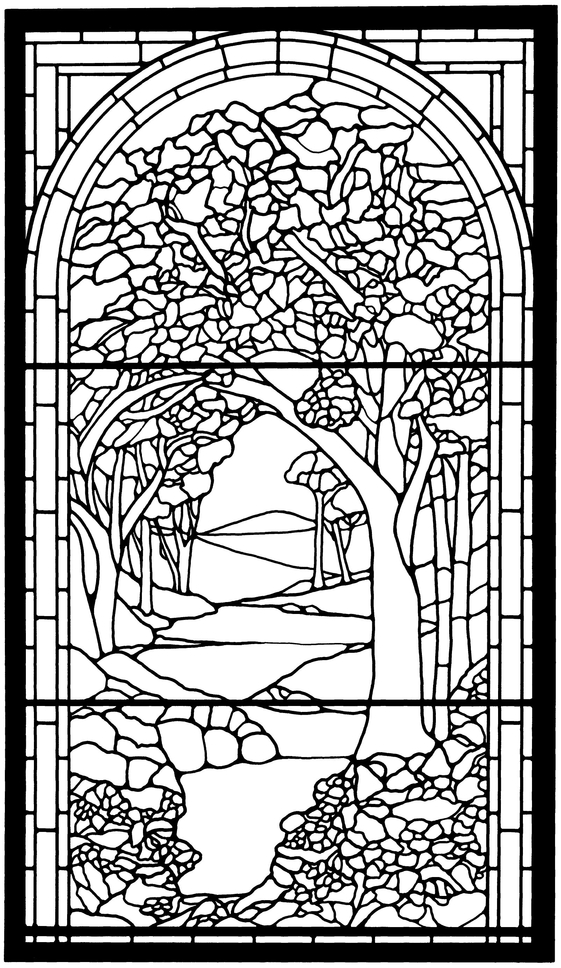 Landscape memorial window designed by Agnes Northrop A domestic panel - photo 30