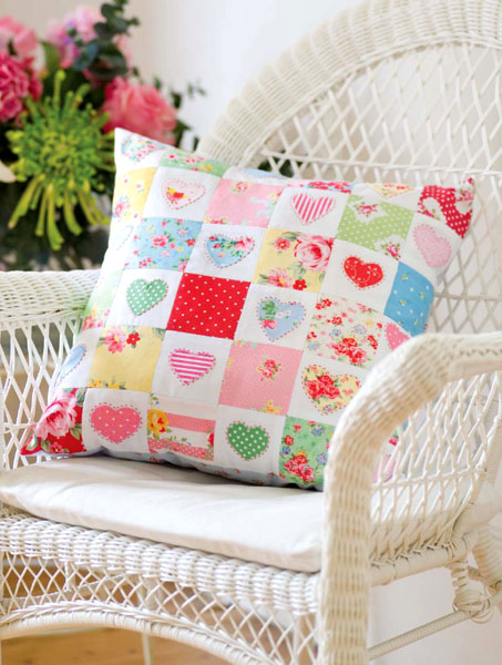 This bright and fresh patchwork cushion is made using scraps of my favourite - photo 3