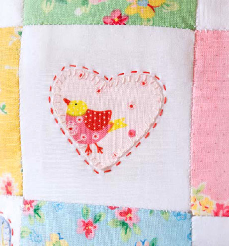 Take the small pieces of floral fabric that you wish to use for the hearts and - photo 5