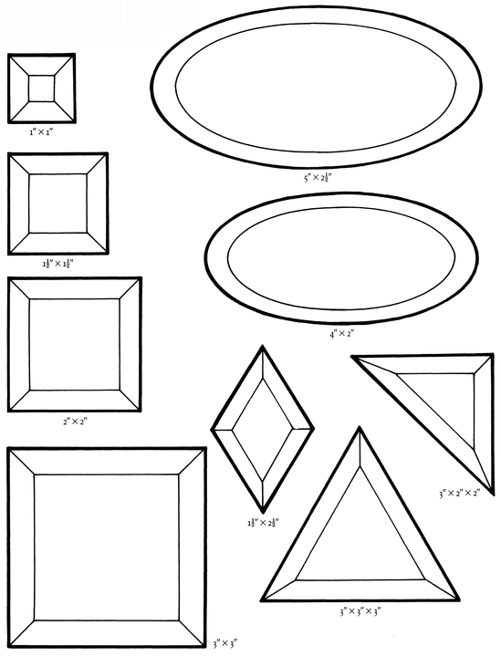 DIAMOND-SHAPED and CIRCULAR BEVELS Illustrations show actual size of bevels - photo 4