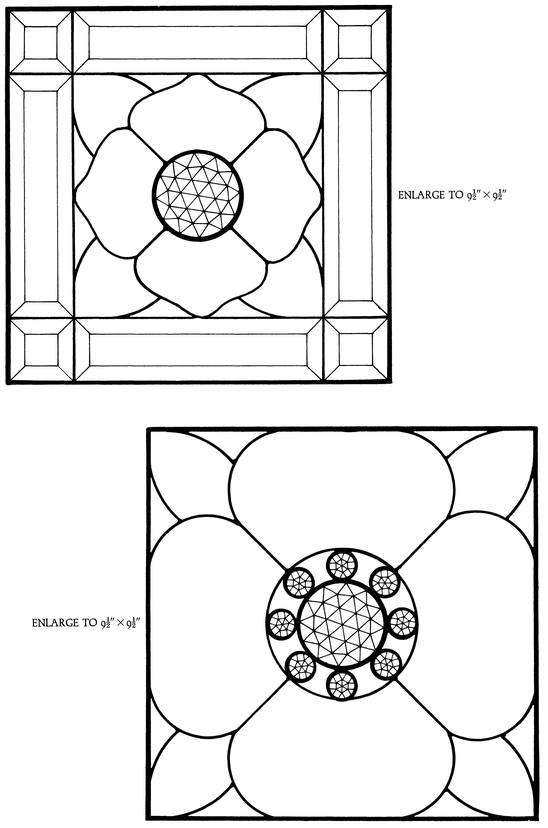 Bevels and Jewels Stained Glass Pattern Book 83 Designs for Workable Projects - photo 39