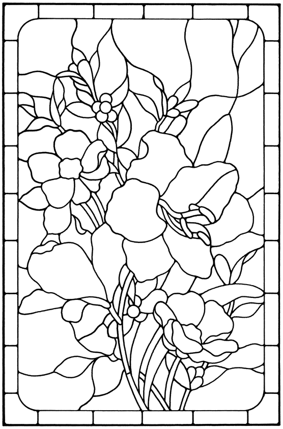 Floral Stained Glass Pattern Book - photo 2