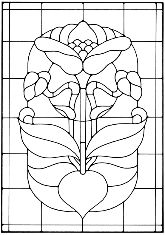 Floral Stained Glass Pattern Book - photo 28