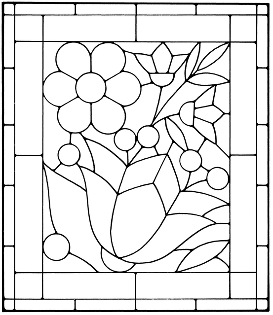 Floral Stained Glass Pattern Book - photo 30