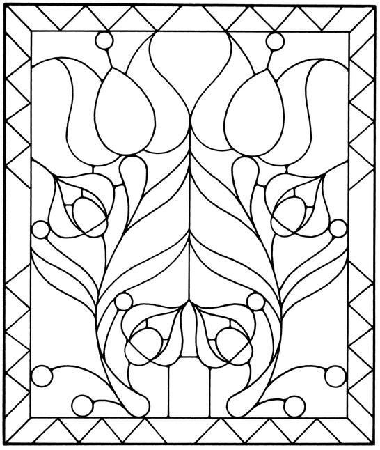 Floral Stained Glass Pattern Book - photo 48