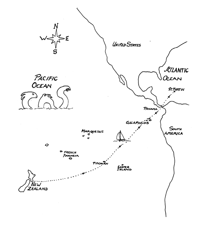 Map of the originally planned six month jour ney through the Panama Canal to - photo 2