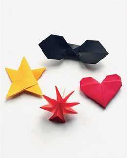 Small folded flowers hearts stars bows and other objects can also be used - photo 9