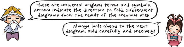 Learn these basic origami terms along with the diagrams Fold and unfold - photo 10